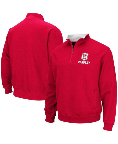 Men's Red Bradley Braves Tortugas Quarter-Zip Sweatshirt