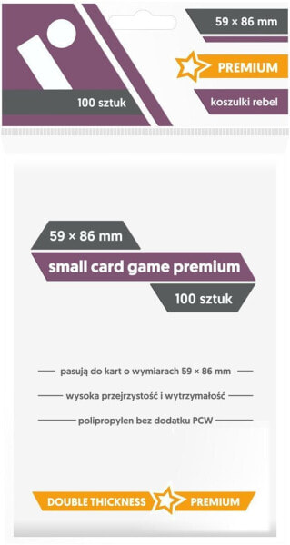 Канцелярский товар для школы REBEL Koszulki Small Card GP 59x86 (100 штук)