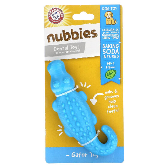 Nubbies, Dental Toys For Moderate Chewers, Gator, Mint, 1 Toy