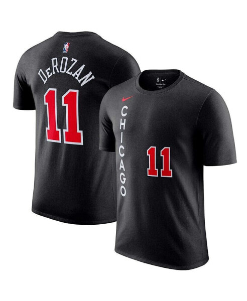 Men's DeMar DeRozan Black Chicago Bulls 2023/24 City Edition Name and Number T-shirt