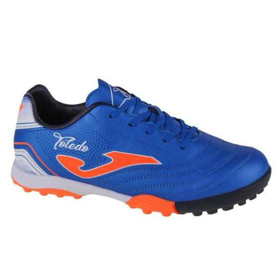 Кроссовки Joma Toledo Jr 2204 TF TOJW2204TF для футбола на искусственном газоне, детские, низкие, с шнуровкой, с верхом из высококачественных материалов, текстильная подкладка, уникальные цвета, логотип производителя - синие.