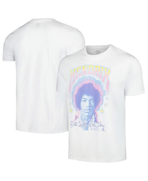 Men's White Jimi Hendrix Both Sides Of The Sky Pastel T-shirt