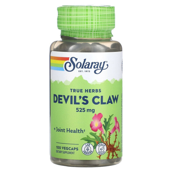 Травяные капсулы Devil's Claw, 525 мг, 100 штук, SOLARAY