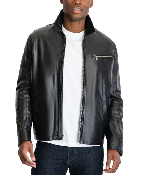 Men's James Dean Leather Jacket, Created for Macy's
