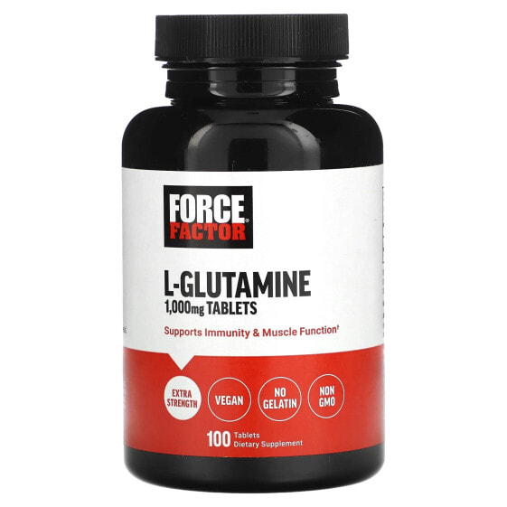 Аминокислоты Force Factor L-Glutamine, 1,000 мг, 100 таблеток