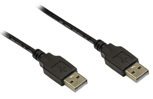 Good Connections 1m USB2.0 A - 1 m - USB A - USB A - USB 2.0 - Male/Male - Black