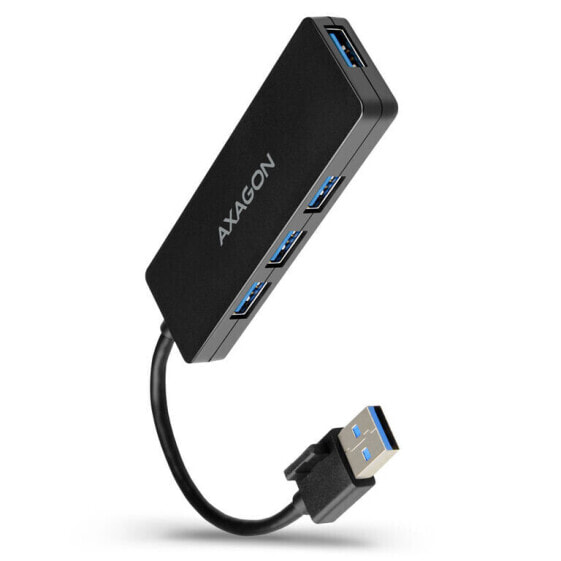 AXAGON HUE-G1A Superspeed USB-C Slim Hub, 4x USB 3.0 - 15cm, schwarz