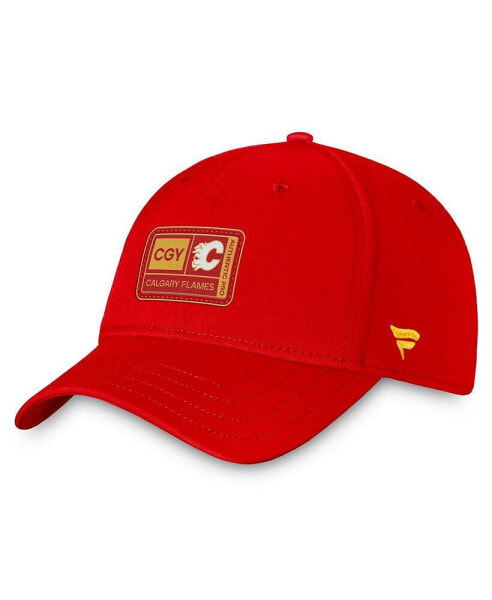 Men's Red Calgary Flames Authentic Pro Training Camp Flex Hat