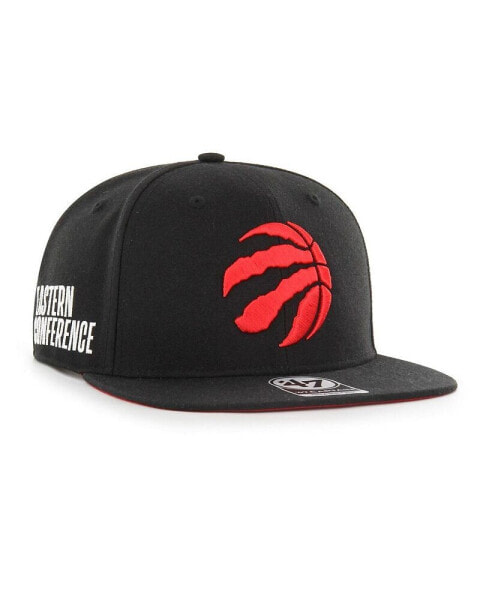 Men's Black Toronto Raptors Sure Shot Captain Snapback Hat