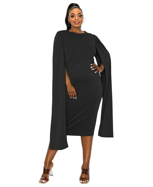 Plus Size Naomi Cape Dress