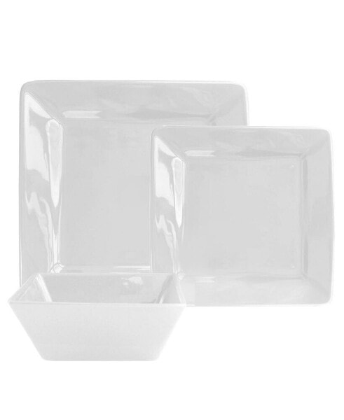 Kingsley Casual Square 12-Piece Dinnerware Set, Service for 4