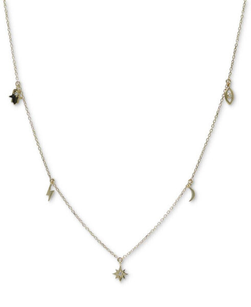 Anzie diamond Accent Multi-Charm Statement Necklace in 14k Gold, 15" + 1" extender