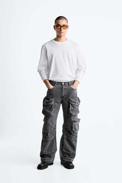 Базовые джинсы с карманами ZARA