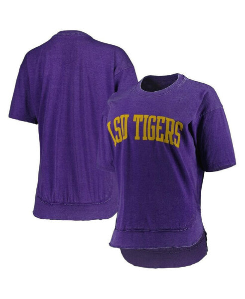 Women's Purple LSU Tigers Arch Poncho T-shirt