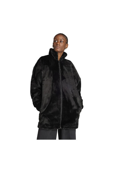 IS5254-K adidas Faux Fur Jacket Kadın Ceket Siyah