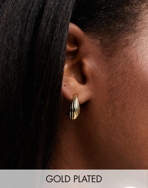 Accessorize Z Collection twisted teardrop earrings in gold plated