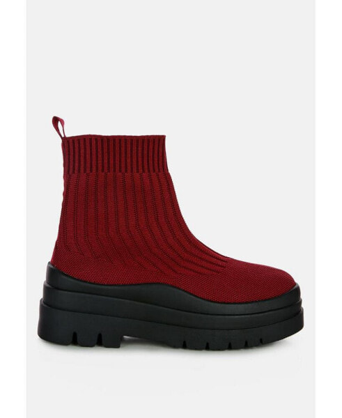 Quavo Knitted Platform Chunky Boots