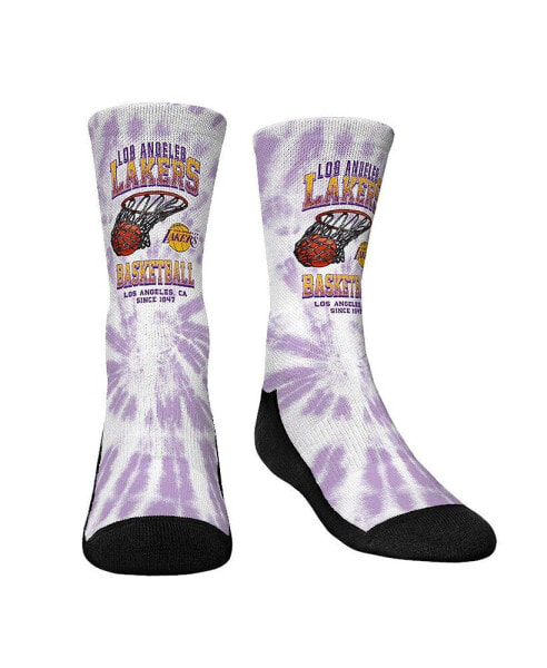 Youth Boys and Girls Socks Los Angeles Lakers Vintage-Like Hoop Crew Socks