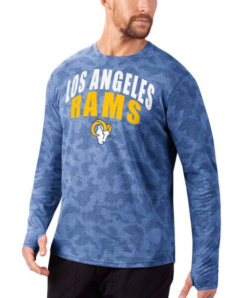 Men's Royal Los Angeles Rams Camo Performance Long Sleeve T-shirt