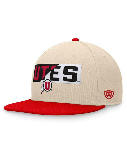 Men's Khaki Utah Utes Goalaso Snapback Hat