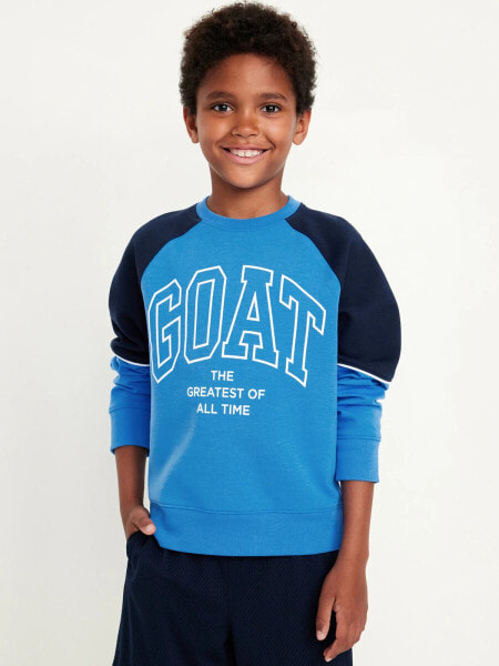 Dynamic Fleece Color Block Graphic Sweatshirt for Boys