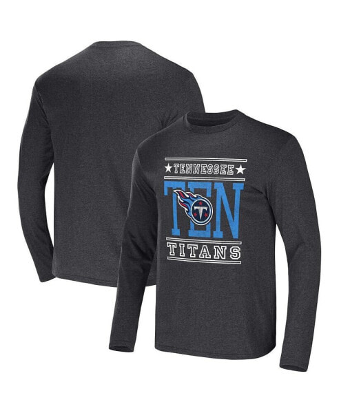 Men's NFL x Darius Rucker Collection by Heathered Charcoal Tennessee Titans Long Sleeve T-shirt