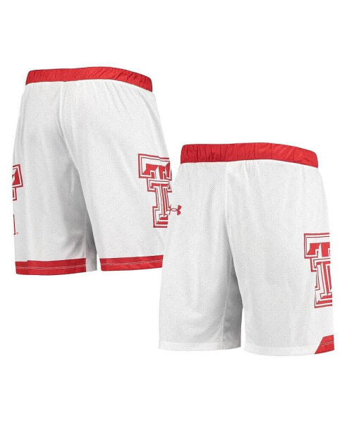 Шорты баскетбольные реплики Under Armour Texas Tech Red Raiders белые - мужские