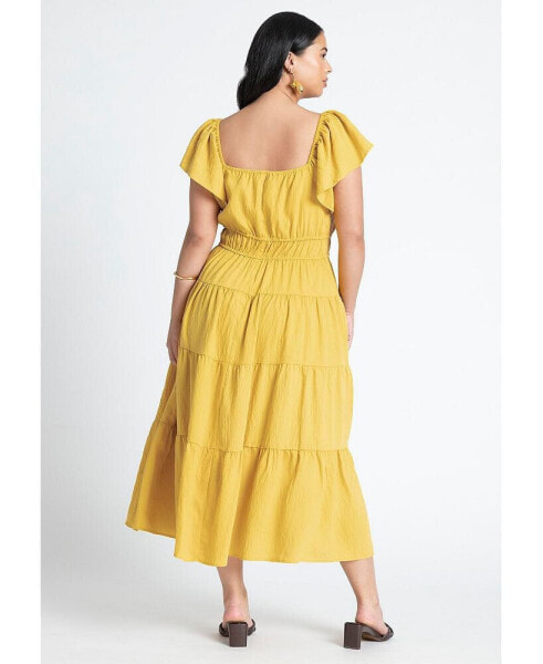 Plus Size Ruffled Tiered Maxi Dress