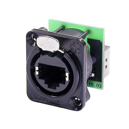 Neutrik NE8FDP-B - RJ-45 - Black,Green,Silver - Chrome,Zinc - Cat5e - Nickel/Gold - TIA/EIA 586B - IEC11801 - UL 94 V-0