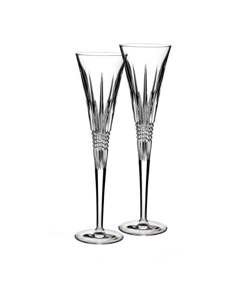 Lismore Diamond Toasting Flute 5.5 oz, Set of 2