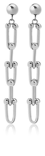 Modern steel chain earrings VESE0585S