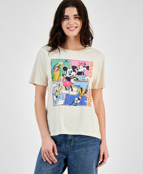 Juniors' Mickey and Friends Crewneck Tee