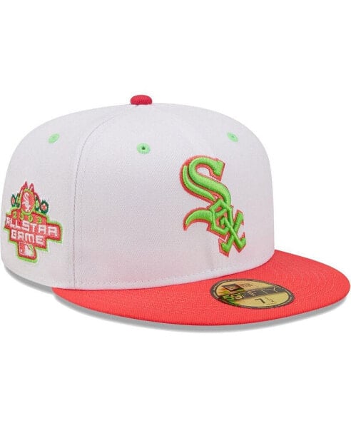 Men's White, Coral Chicago White Sox 2003 MLB All-Star Game Strawberry Lolli 59FIFTY Fitted Hat