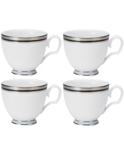 Austin Platinum Set of 4 Cups, Service For 4