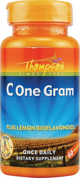 Thompson C One Gram Витамин С с биофлавоноидами лимона 60 капсул