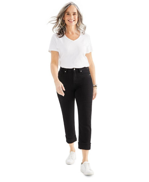 Women's High-Rise Cuffed Capri, Created for Macy's