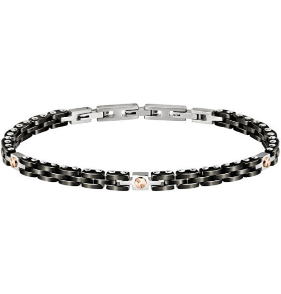 Fashionable men´s steel bracelet Ceramic SACU18