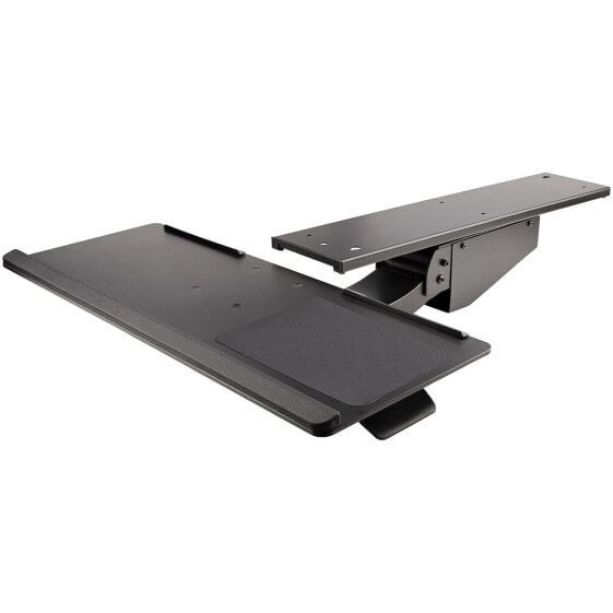 Under Desk Keyboard Tray - Full Motion & Height Adjustable Keyboard and Mouse Tray - 10"x26" Platform - Ergonomic Desk Mount Computer Keyboard Tray with Mouse Pad & Wrist Rest - Black - 2000 kg - Steel - 710 mm - 670 mm - 145 mm