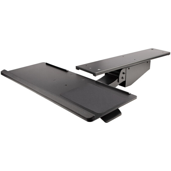 StarTech.com Under Desk Keyboard Tray - Full Motion & Height Adjustable Keyboard and Mouse Tray - 10"x26" Platform - Ergonomic Desk Mount Computer Keyboard Tray with Mouse Pad & Wrist Rest - Black - 2000 kg - Steel - 710 mm - 670 mm - 145 mm