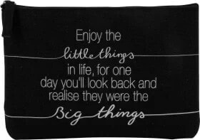 Kosmetiktasche "Enjoy the little things" schwarz, 1 St