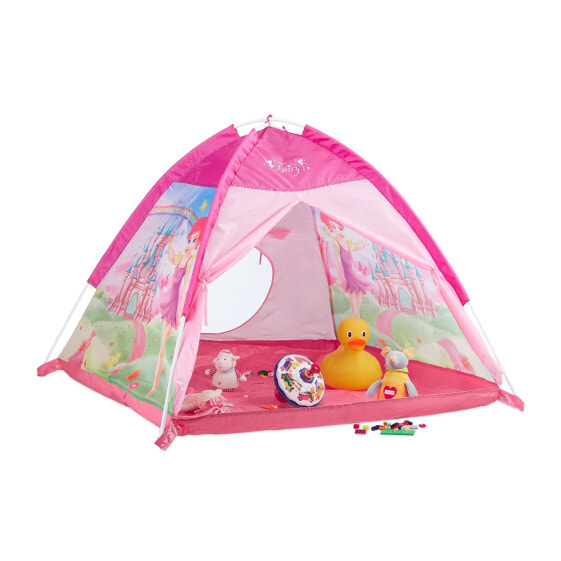 Игровая палатка для детей Relaxdays Spielzelt Mädchen Pink mit Fee