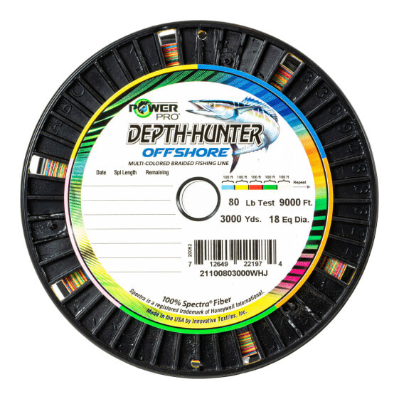 PowerPro Depth-Hunter Offshore Braided Fishing Line - 5_Color - 65lb - 1000yd...