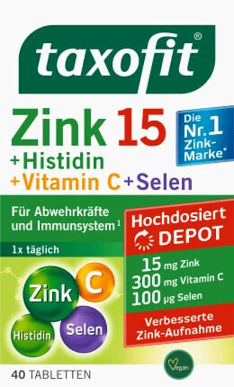 Zink+ Histidin + Vitamin C + Selen Tabletten 40 St, 31,2 g