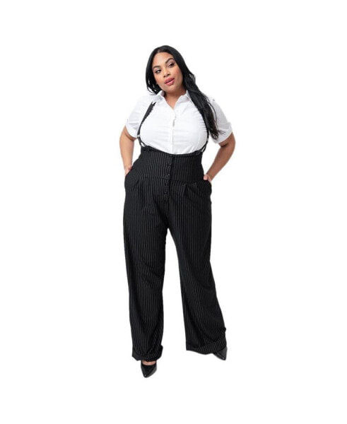 Plus Size Thelma High Waist Suspender Pants