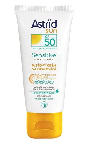 Солнцезащитный крем для чувствительной кожи 50+ 50 мл