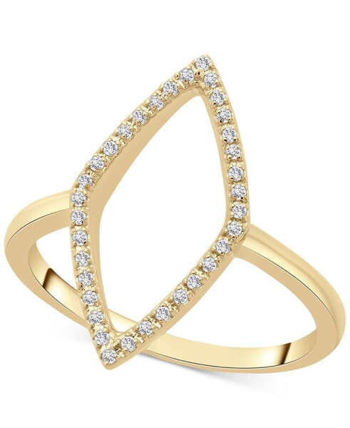 Diamond Rhombus Statement Ring (1/10 ct. t.w.) in 14k Gold or 14k White Gold, Created for Macy's