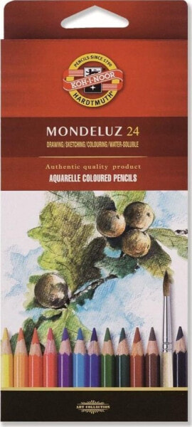 Цветные карандаши акварельные Koh-I-Noor Mondeluz 24 цвета