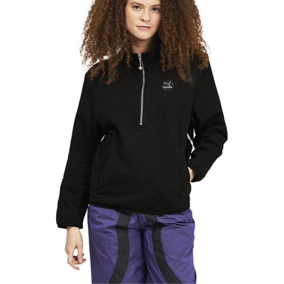 Puma Pronounce X HalfZip Sweatshirt Womens Size L Coats Jackets Outerwear 53404