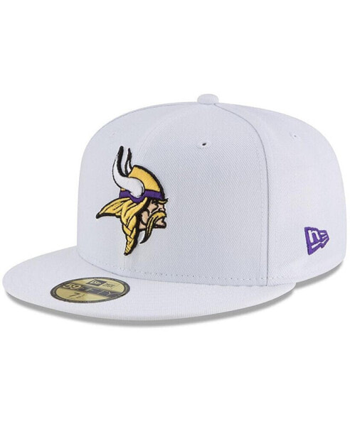 Men's White Minnesota Vikings Omaha 59FIFTY Fitted Hat