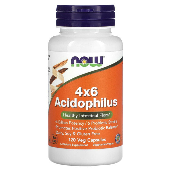 4x6 Acidophilus, 120 Veg Capsules